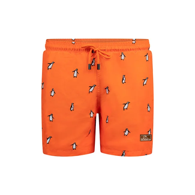 Men's Retro - Style Swim Shorts with Striped Patterns for a Nostalgic Beach VibePenguin Kids