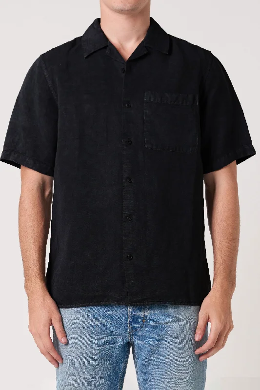 Men's Short Sleeve Denim Shirts in Washed Blue for a Classic and Versatile LookNeuw Curtis SS Shirt Black Ply