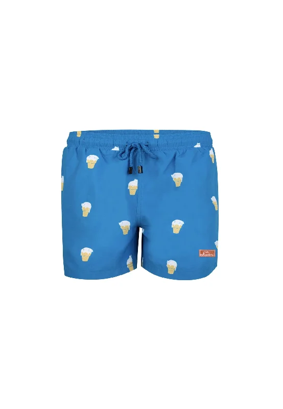 Men's Drawstring Waist Swim Shorts with Adjustable Ties for a Secure FitCold as Mice Kids