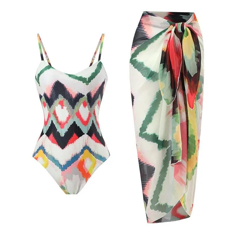 Mellisa swimsuit with Wrap skirt