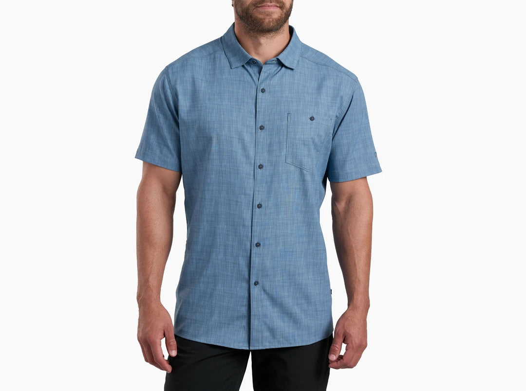 Plus Size Men's Cotton Short Sleeve Button - Down Shirts in Navy for a Classic and Comfortable StyleKÜHL PERSUADR™ Men's SS Shirt, Style #7428