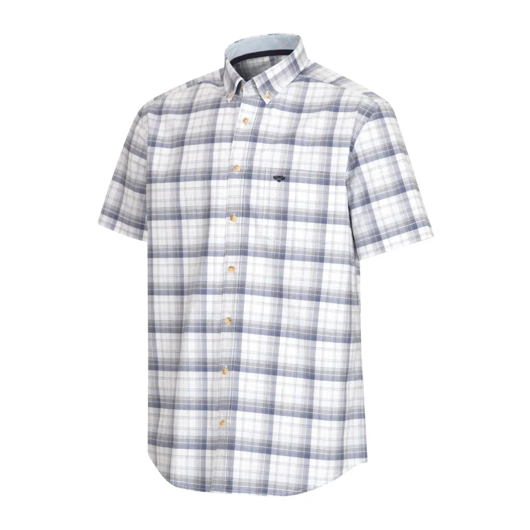 Plus Size Men's Short Sleeve Shirts with Roll - Up Sleeves in Charcoal for a Casual and Adjustable StyleHoggs of Fife Tresness Short Sleeve Shirt