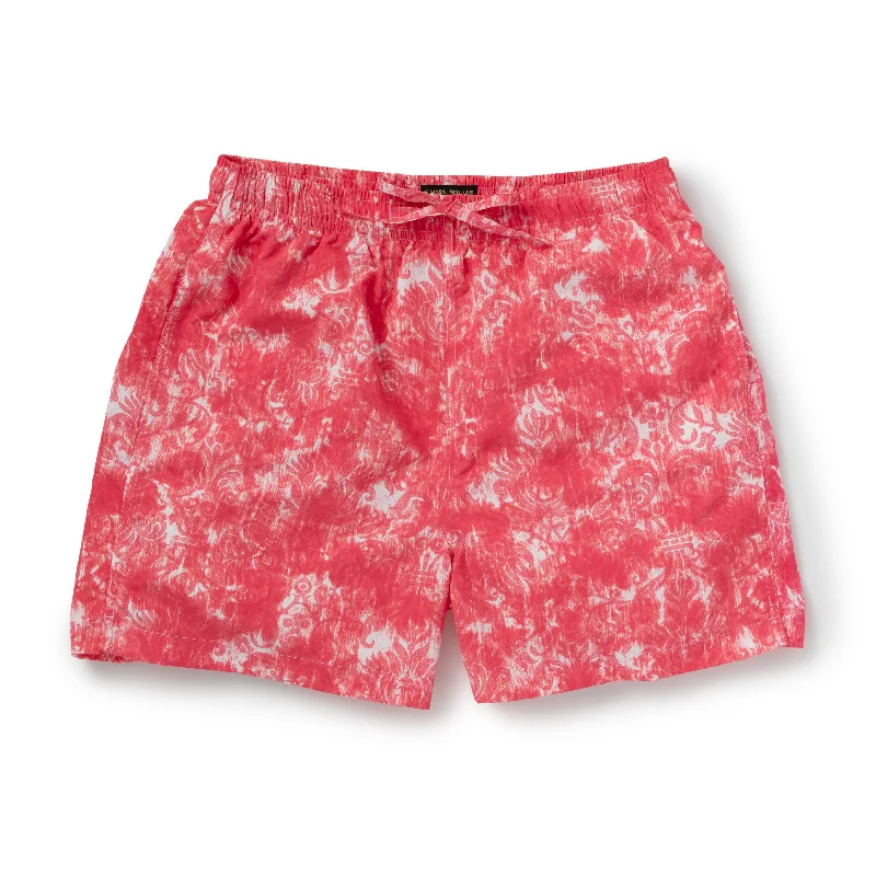 Men's Swim Shorts in Slim - Fit Design for a Modern and Sleek LookStrawberry Fronds Swimming Trunks