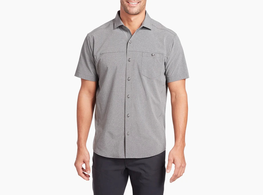 Plus Size Men's Short Sleeve Shirts with Roll - Up Sleeves in Charcoal for a Casual and Adjustable StyleKÜHL OPTIMIZR™ Men's SS Shirt, Style #7316