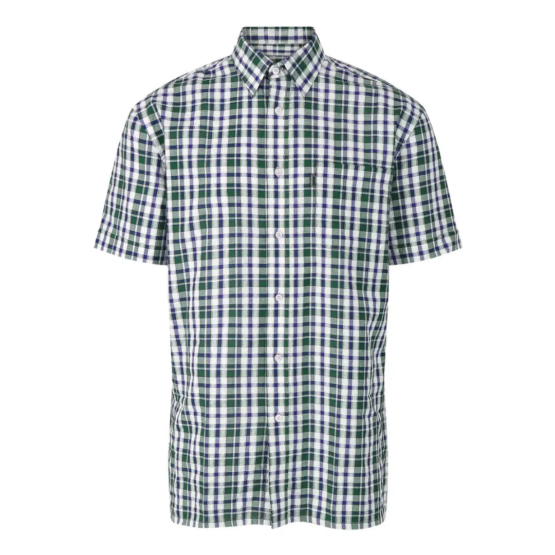 Slim Fit Men's Short Sleeve Flannel Shirts in Plaid Patterns for a Fall - Inspired LookChampion Croyde Short Sleeved Shirt