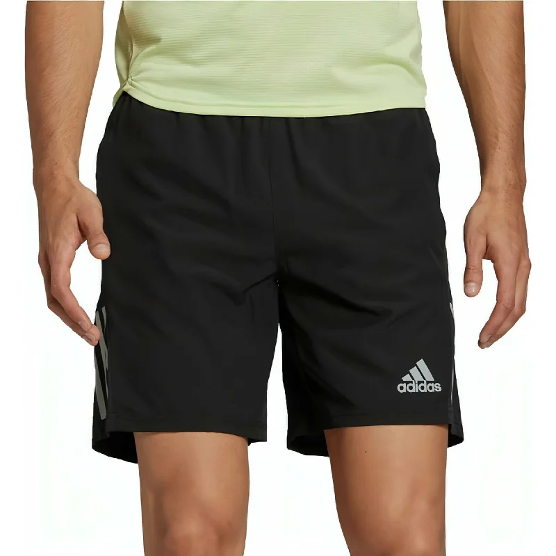 Men's wide - leg linen blend shorts for a relaxed beachside vibeadidas Own The Run 5 Inch Mens Running Shorts - Black