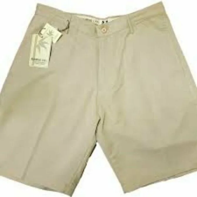 Men's distressed cotton shorts for a bohemian - inspired styleBamboo Cay- Softwear Flat Front Short