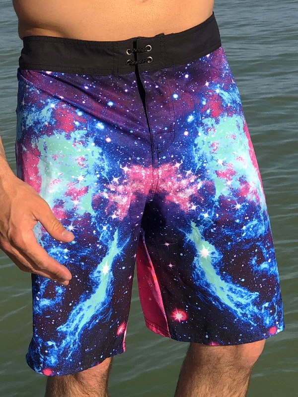 Men's floral print silk blend shorts for a unique night - out lookGalaxy 2.0 Boardshorts