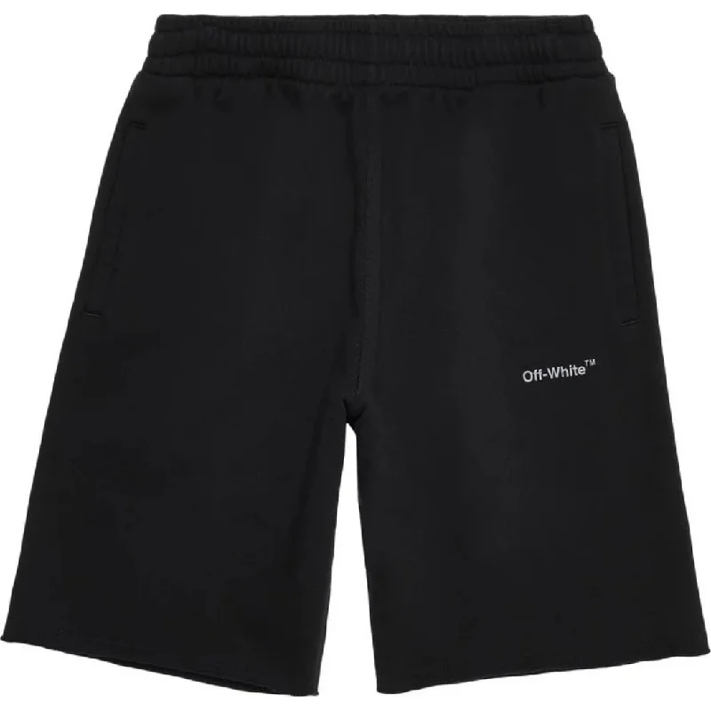 Men's neon - colored athletic shorts for high - visibility workoutsOff-White Diag Outline Black Sweat Shorts