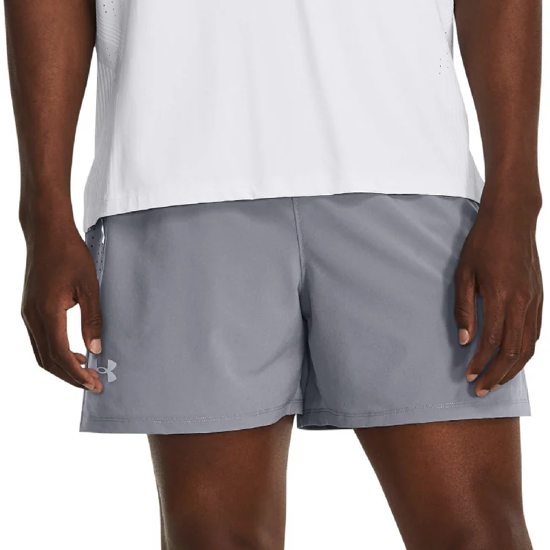 Men's floral print silk blend shorts for a unique night - out lookUnder Armour Launch Elite 5 Inch Mens Running Shorts - Grey