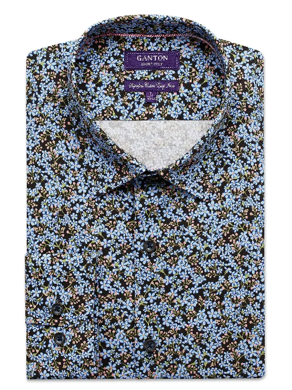 Men's Button - Down Oxford Casual Shirts in Crisp White for a Classic and Versatile StyleOlly Liberty Print Shirt