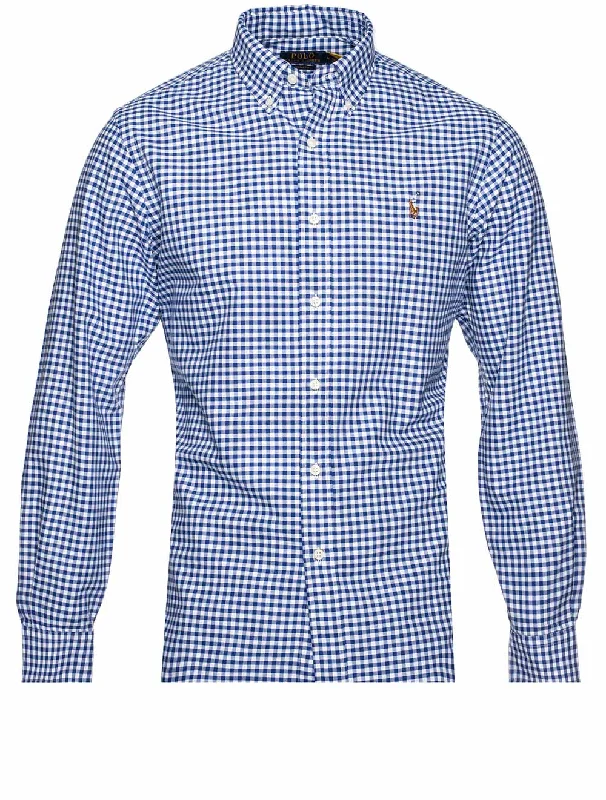 Men's Thermal - Lined Casual Shirts in Black for Added Warmth in Cold WeatherGingham B/d Shirt Blue