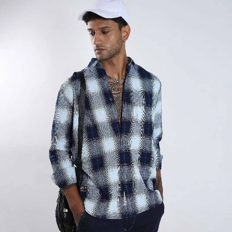 Men's Organic Cotton Casual Shirts with a Soft Handfeel for Everyday ComfortRegular Fit Checkered Shirt