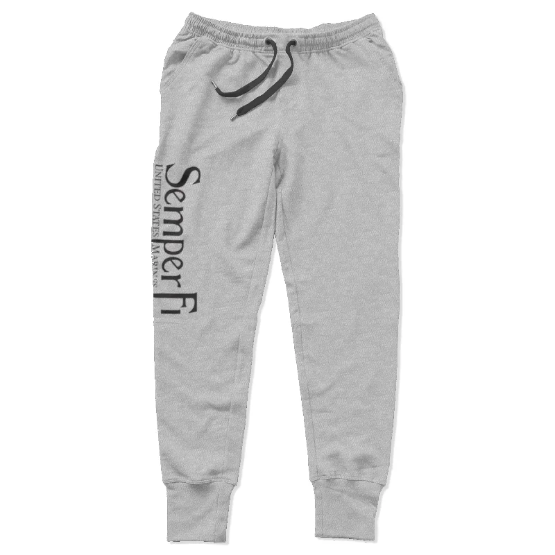 Men's Split - Hem Sweatpants in Navy for a Modern and Trendy DesignSemper Fi Heather Joggers