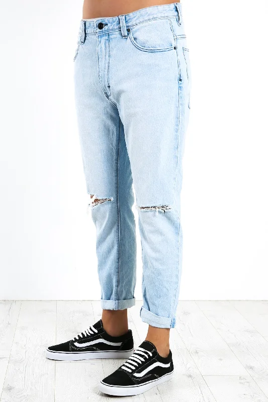 Plus Size Men's Bootcut Jeans with a Belt Loop Upgrade for a Stylish TouchA Dropped Slim Turn Up Jean Parker Rip