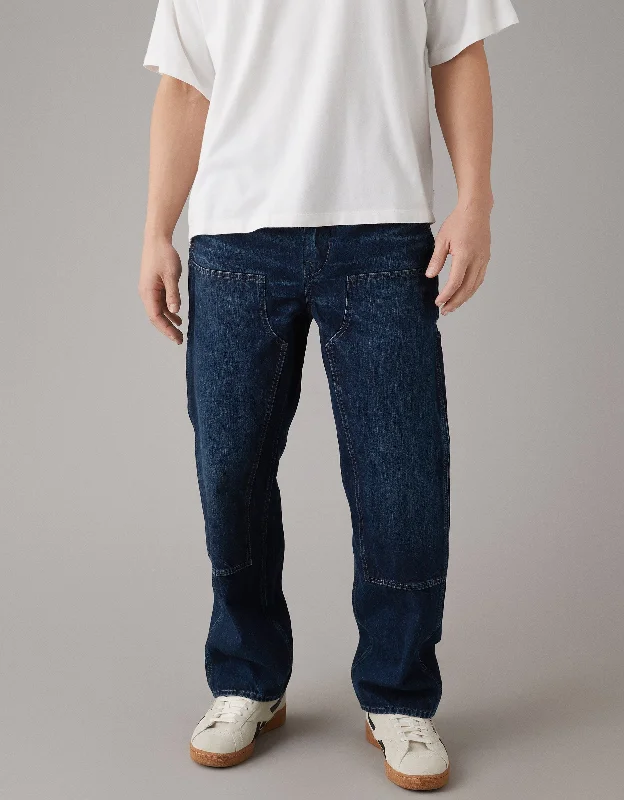 Plus Size Men's Relaxed Fit Jeans with a Faded Wash for a Vintage - Inspired LookAE Carpenter Jean