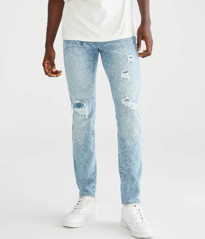 Men's Cargo Jeans with Multiple Pockets for a Practical and Outdoor - Friendly LookAeropostale Super Skinny Performance Jean With Trutemp365 Technology