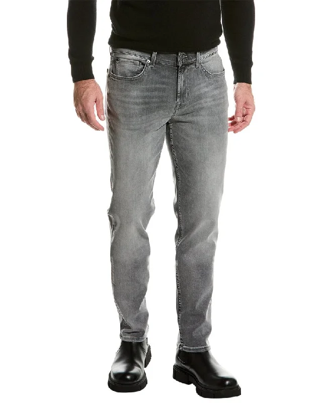 Men's High - Waisted Jeans in a Medium Wash for a Vintage - Style Revival7 For All Mankind Slimmy Grove Slim Straight Jean