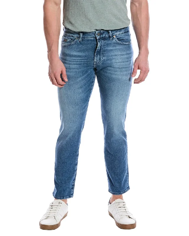 Men's Cargo Jeans with Multiple Pockets for a Practical and Outdoor - Friendly LookBOSS Hugo Boss Maine Bright Blue Regular Fit Jean