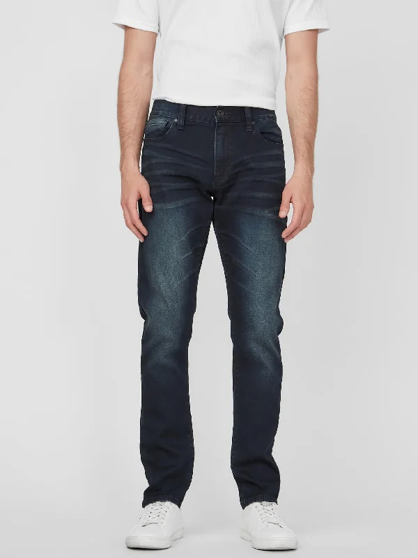 Men's Jeans with a Frayed Hem for a Casual and Effortless StyleDelmar Slim Straight Jeans