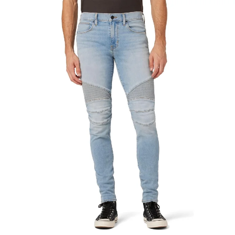 Plus Size Men's Bootcut Jeans with a Relaxed Waist for a Classic and Comfortable FitHudson Mens Banks Biker Light Wash Slim Jeans