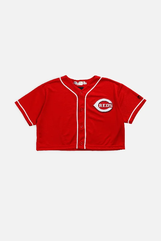 Men's Retro Soccer Jerseys of Famous Clubs from the 90s for Nostalgic Football EnthusiastsRework Crop Cincinnati Reds MLB Jersey - M