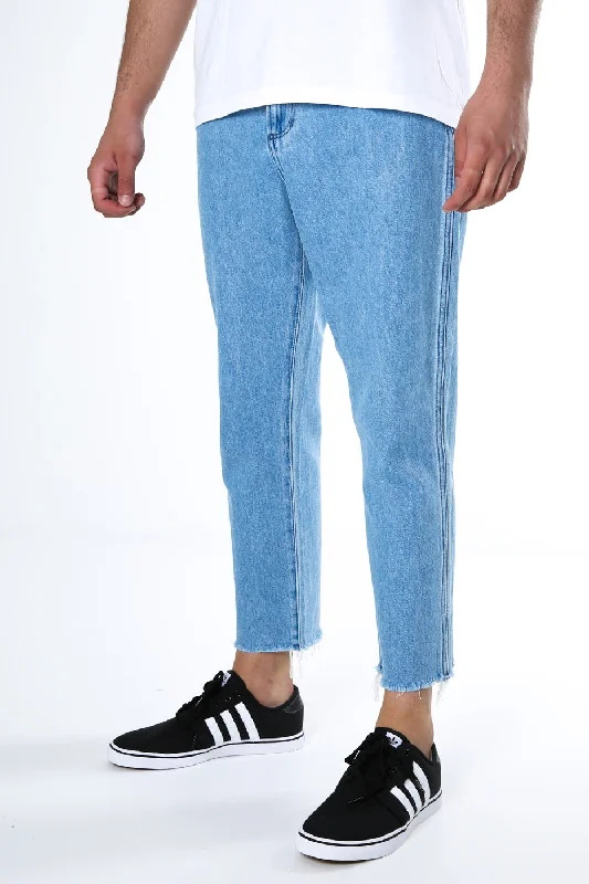 Men's Low - Rise Jeans in a Light Wash for a Casual and Youthful LookSpencer Straight Chopped Jean Chronic