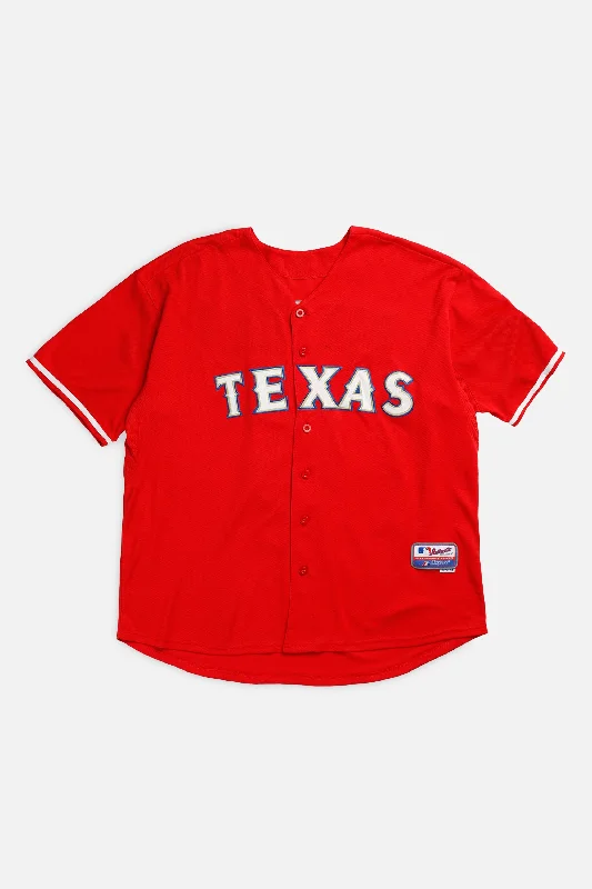 Men's Moisture - Wicking Golf Jerseys with UV Protection for Comfortable Rounds on the CourseVintage Texas Rangers MLB Jersey - XXL