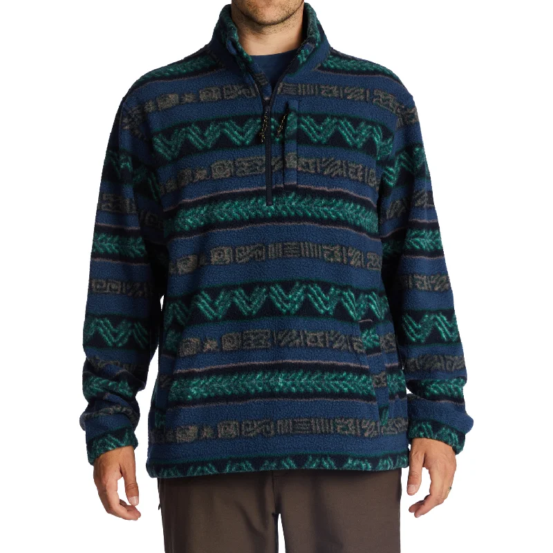 Men fleece bomber jackets with a stylish ribbed collarBillabong Boundary Mock Neck Fleece