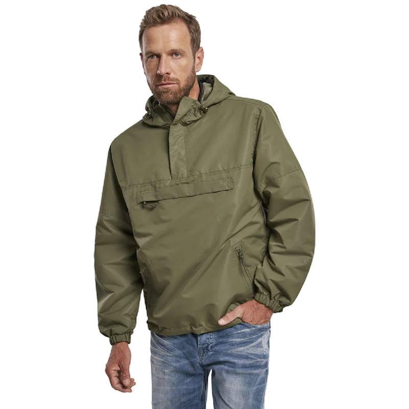 Men fleece zip - up hoodies for outdoor adventuresBrandit Summer Windbreaker Jacket Olive