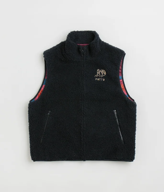 Men fleece - lined trucker hats for a casual lookby Parra Chest Alien Vest - Midnight Blue