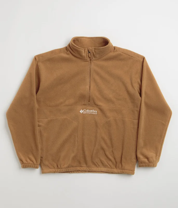 Men fleece - backed compression shirts for workoutsColumbia Bent Bough 1/2 Zip Fleece - Camel Brown