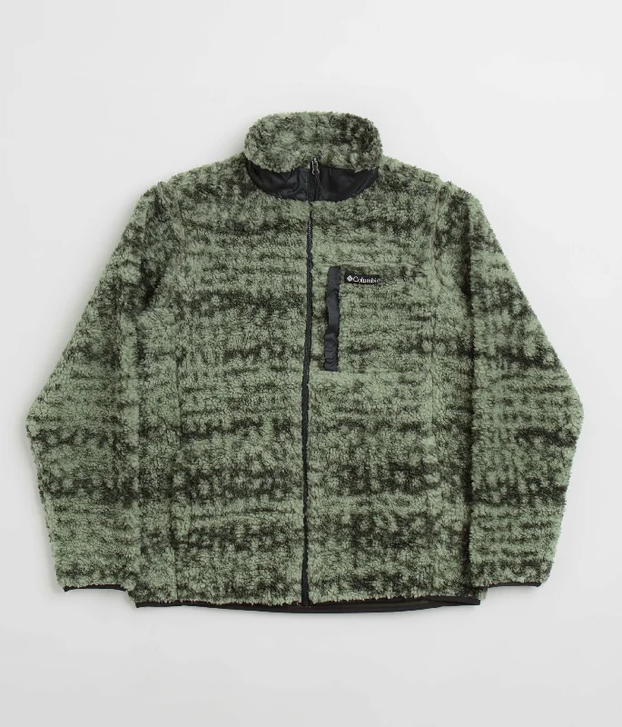 Men fleece - trimmed parkas for extreme cold conditionsColumbia Winter Pass II Printed Fleece - Greenscape Stippled Stripe