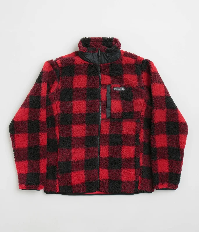 Men fleece - lined leather jackets for a luxurious feelColumbia Winter Pass II Printed Fleece - Mountain Red Check