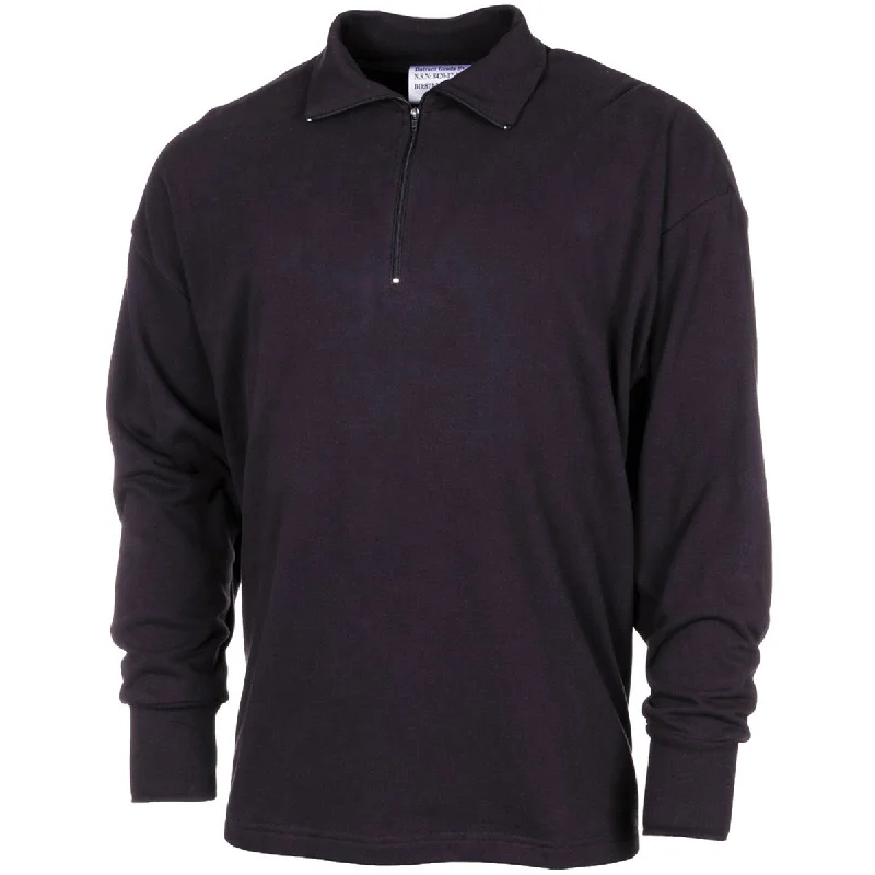 Men fleece quarter - zip pullovers with thumbholesDutch Army Norgie Shirt Navy Blue - Grade 1