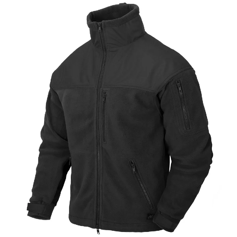 Men fleece quarter - zip pullovers with thumbholesHelikon Classic Army Fleece Jacket Black