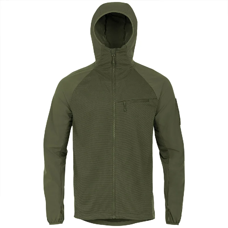 Men fleece - paneled cycling jerseys for bike ridesHighlander Hirta Hybrid Tactical Zip Hoodie Olive Green