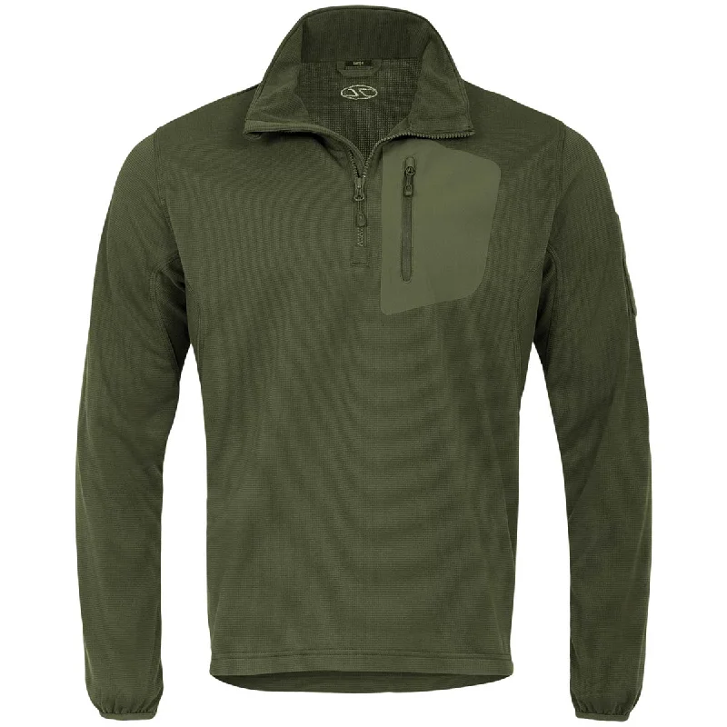 Men fleece zip - up hoodies for outdoor adventuresHighlander Hirta Tactical Fleece Olive Green