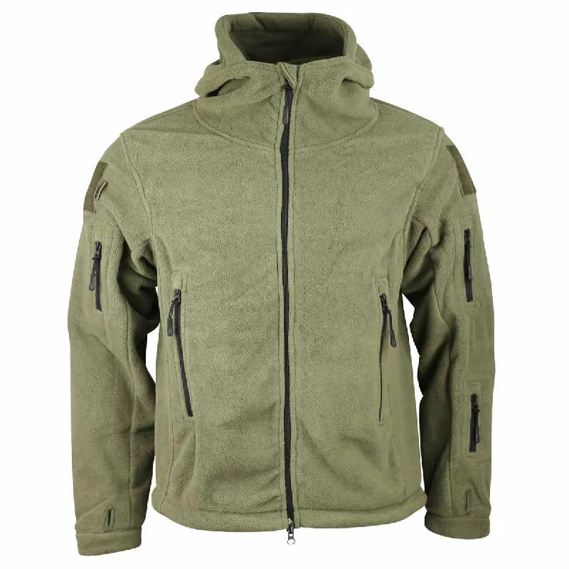 Men fleece - paneled cycling jerseys for bike ridesKombat Tactical Recon Fleece Hoodie Olive Green