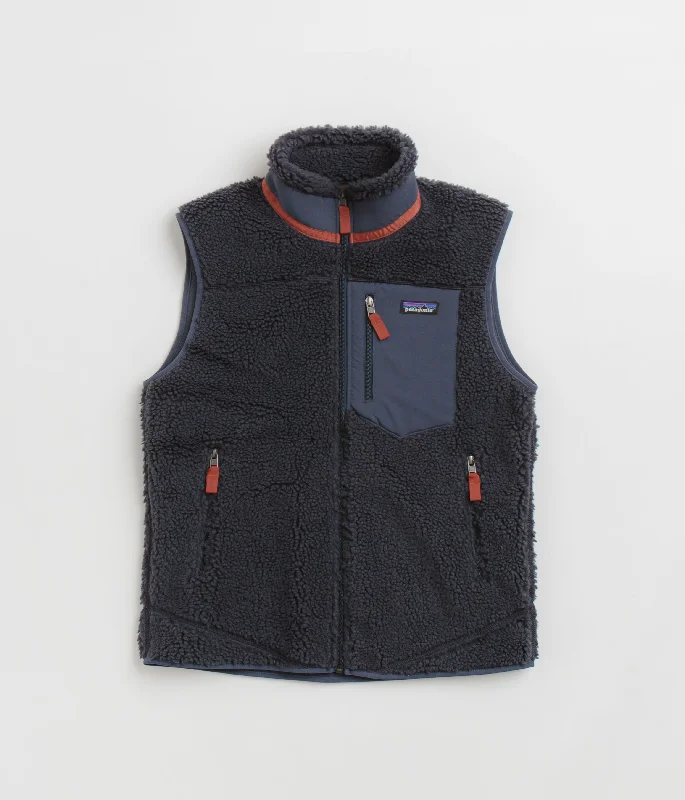 Men fleece bomber jackets with a stylish ribbed collarPatagonia Classic Retro-X Vest - Smolder Blue