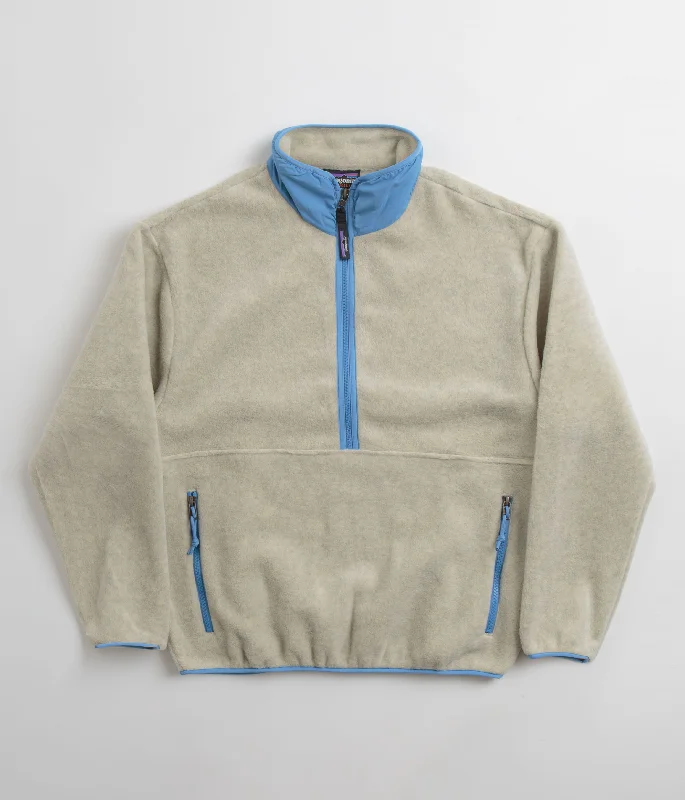 Men fleece quarter - zip pullovers with thumbholesPatagonia Womens Synchilla Marsupial Fleece - Oatmeal Heather / Blue Bird