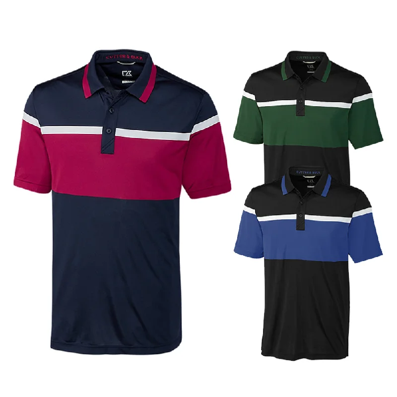 Men's reversible polo shirts with two different looksCutter and Buck Everson Stripe Golf Polo 2019