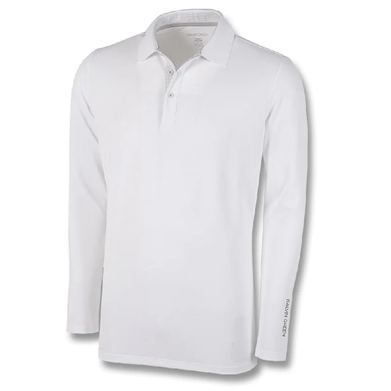 Men's ribbed cuffs and hem polo shirts for a textured lookGalvin Green Marwin Longsleeve Golf Polo 2021