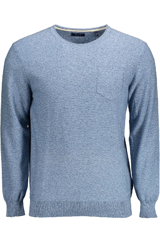 Plus Size Men's Distressed Denim - Look Sweater in Blue for a Trendy and Edgy StyleGant Elegant  Crew-Neck Men's Sweater