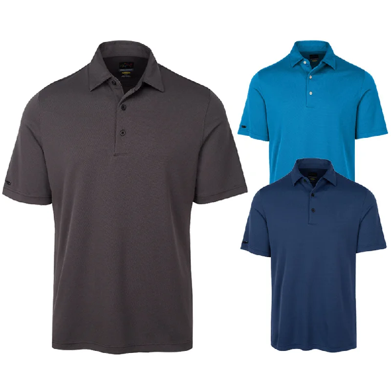 Men's antimicrobial polo shirts for odor - free daily wearGreg Norman Micro Jacquard Golf Polo CLOSEOUT