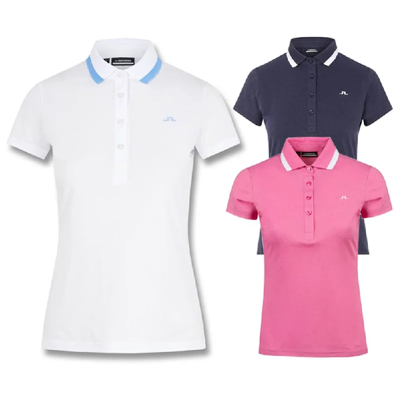 Men's jacquard woven polo shirts with intricate designsJ.Lindeberg Alve Golf Polo 2020 Women