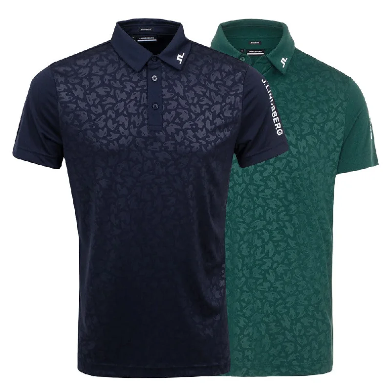 Men's vintage - inspired retro polo shirts with unique patternsJ.Lindeberg Joel Reg Fit Print Golf Polo 2021