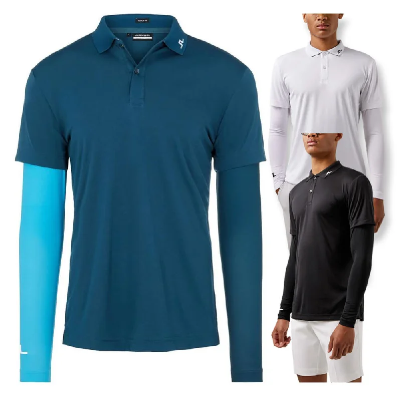 Men's stretchable athletic polo shirts for fitness workoutsJ.Lindeberg Leon Regular Fit LS Golf Polo 2021