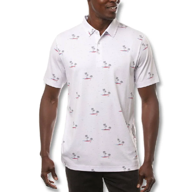 Men's plus size golf polo shirts in moisture wicking fabricTravisMathew Rally Time Golf Polo 2021