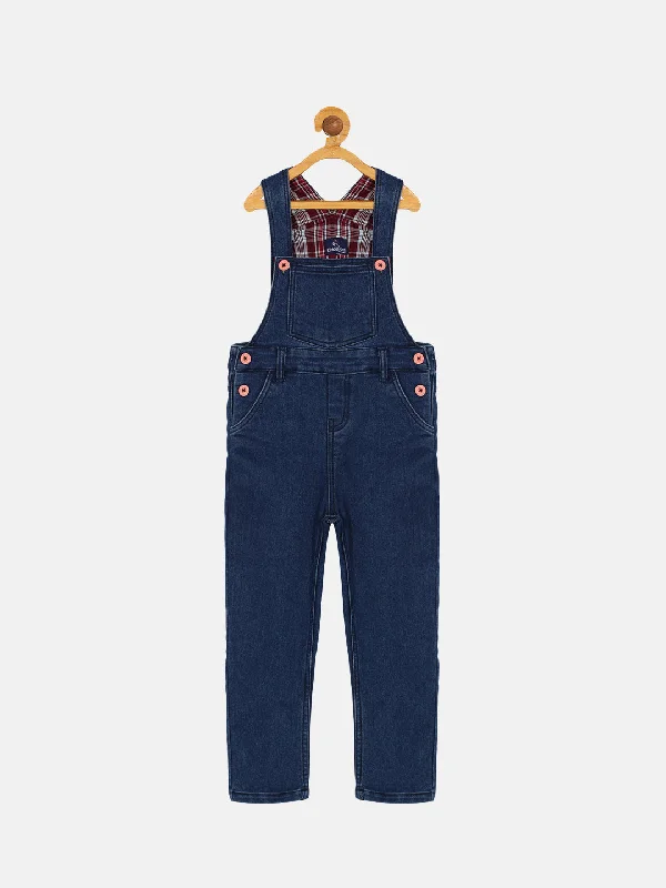 Girls Denim Dungaree Pant